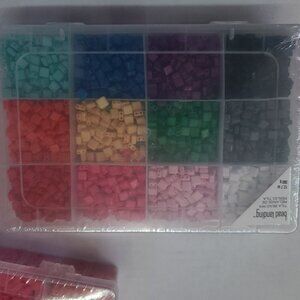 Unopened acrylic Tila beads 6mm x 6mm